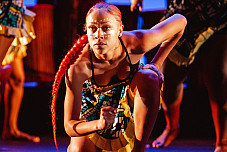 Student participating in the Sankofa African Dance and Drum Ensemble