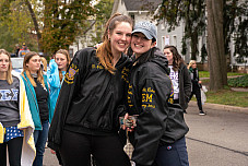 Greek life members at Homecoming Parade