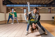 Swing Dance Society practicing in the Seymour Union Gallery