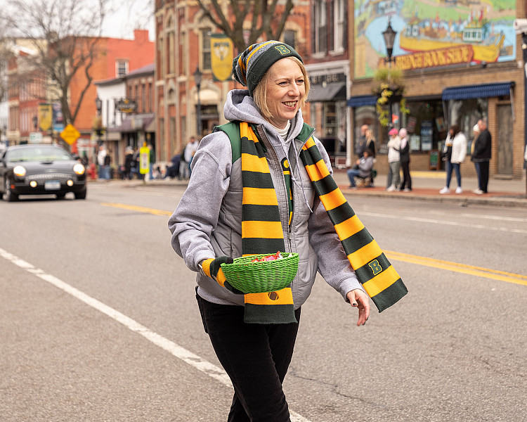 President Heidi Machpherson in the Homecoming parade