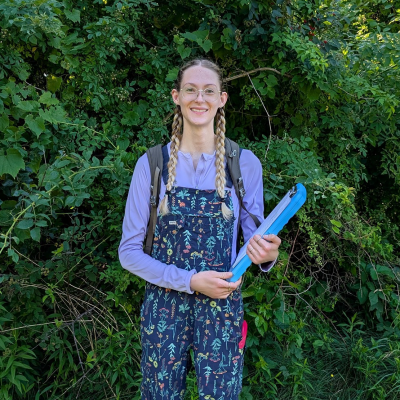 Jayde Langan holding a clipboard