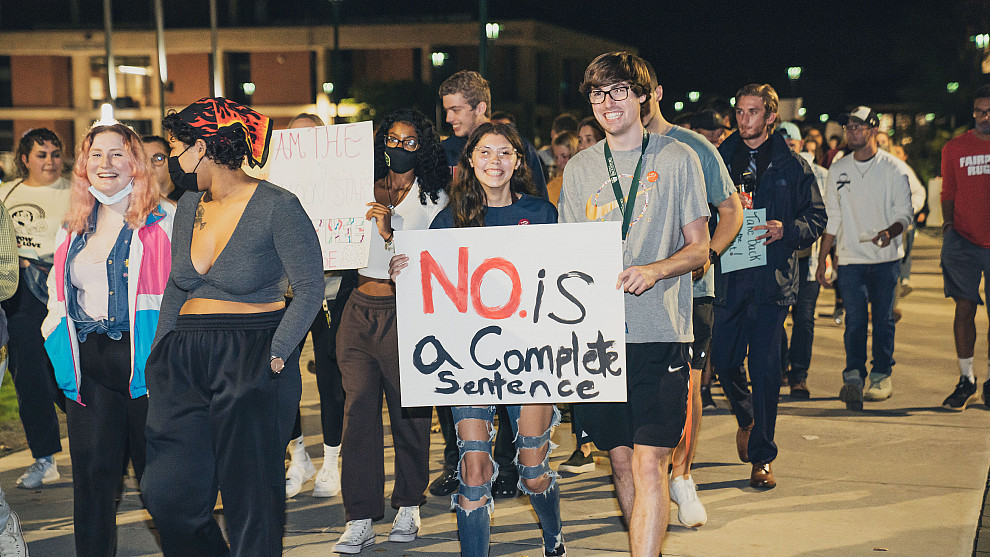 Take back the night protest