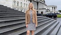 Bella on the steps of the Capitol
