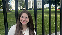 Taylor Pawlenko outside the White House in Washington DC