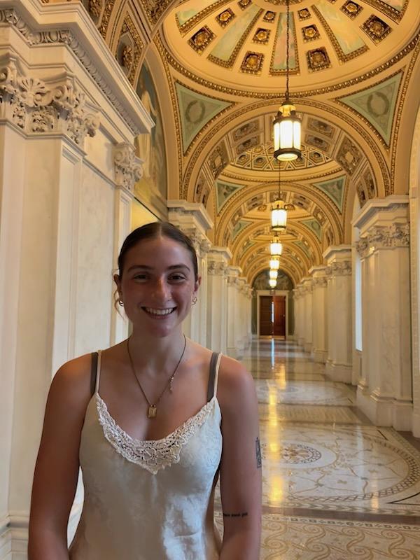 Rylie DelVecchio inside Library of Congress