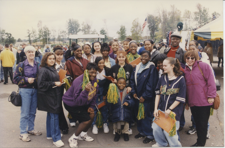 Group of people at Homecoming.
