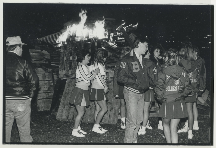 Bonfire at Homecoming.