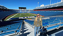 Lydia Aroune in the Buffalo Bills stadium