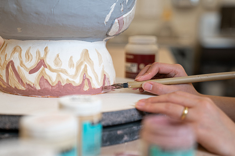 paint in an art classroom