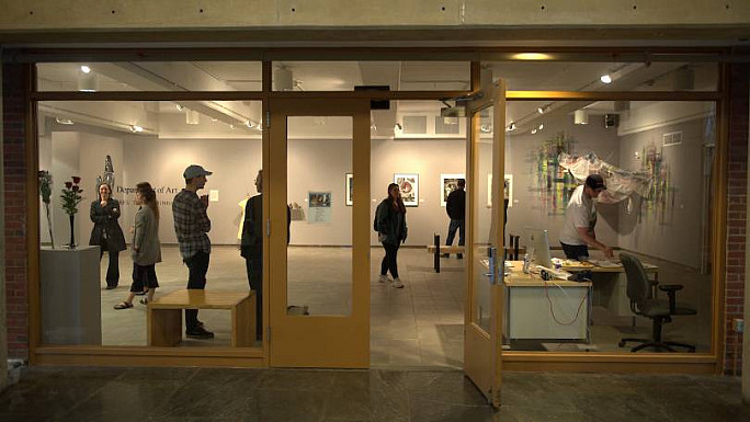Outside of the gallery
