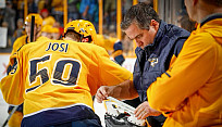 Pete Rogers '89 equipment manager of the NHL's Nashville Predators.