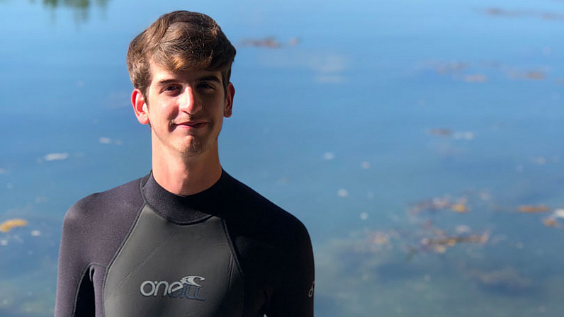 Cameron Snell at a lake