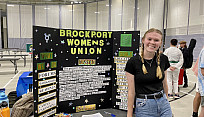 Brockport Women's Union Club Founder, Keegan Beamish '23, at Club Craze.