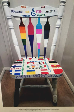 Seat at the Table by Samantha Holmes, WGS 22. Photo taken from the JoER
