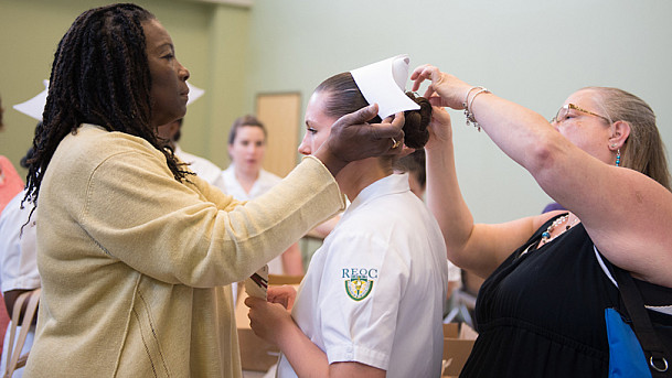         Scene from REOC Licensed Practical Nursing pinning ceremony.    