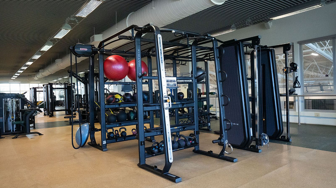 new fitness center equipment in the SERC