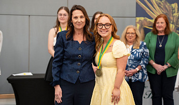 Brooke Tanner (right) and Dr. Susan Lowey (left)