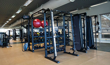 new fitness center equipment in the SERC