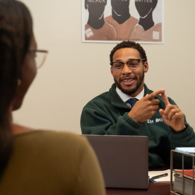 Marquis Larmond counseling Educational Opportunity Program students